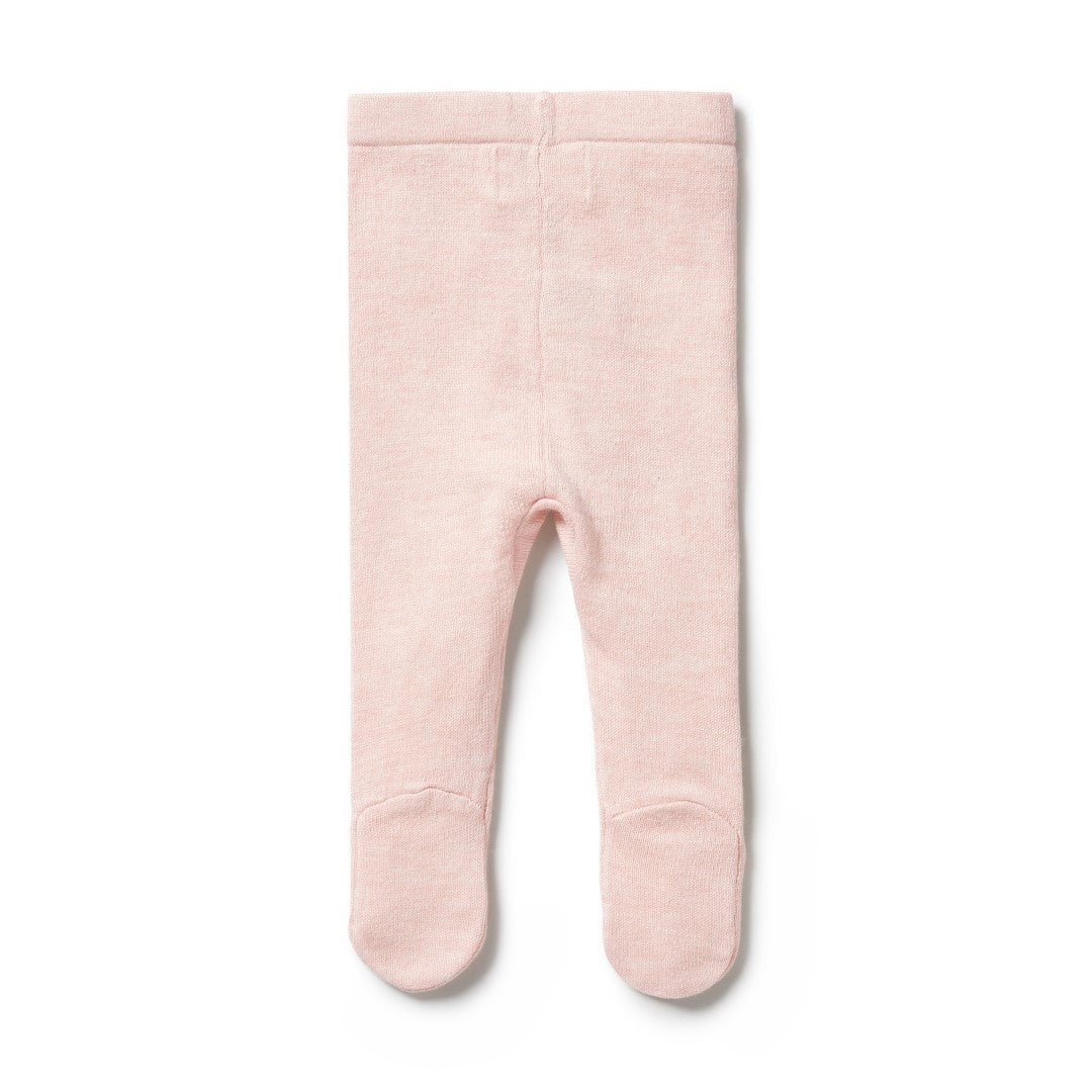 Wilson & Frenchy Pink Knitted Legging With Feet - Aster & Ruby