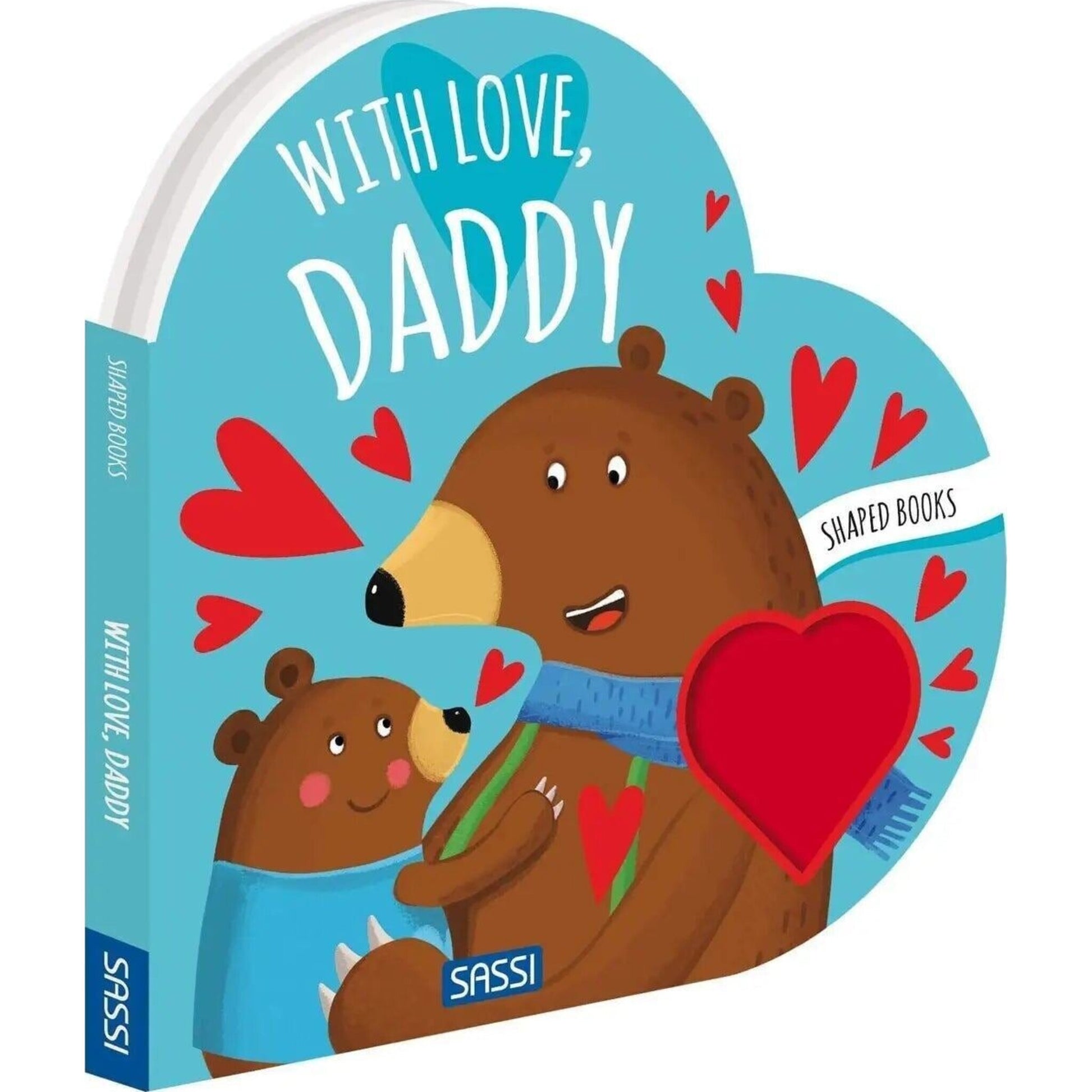 with Love Daddy Heart Shaped Board Book – children's product by Sassi Junior | Aster & Ruby