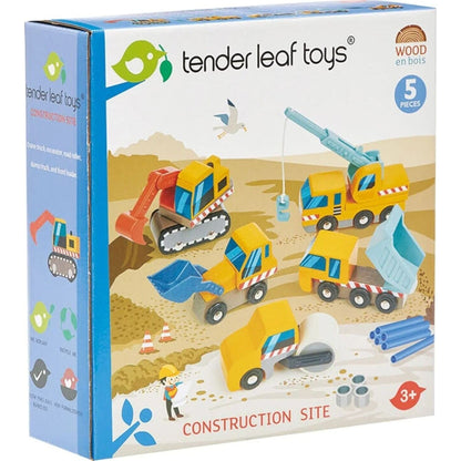 Tender Leaf Wooden Construction Car Set | Aster & Ruby