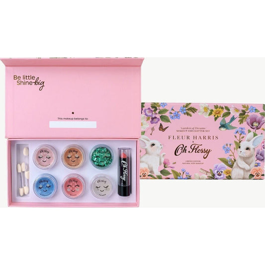 Oh Flossy X Fleur Harris Garden of Dreams Deluxe Makeup & Glitter Set | Aster & Ruby
