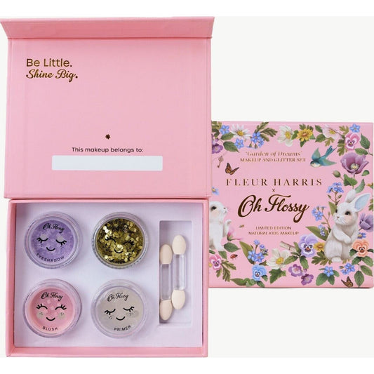 Oh Flossy X Fleur Harris Garden of Dreams Mini Makeup & Glitter Set | Aster & Ruby