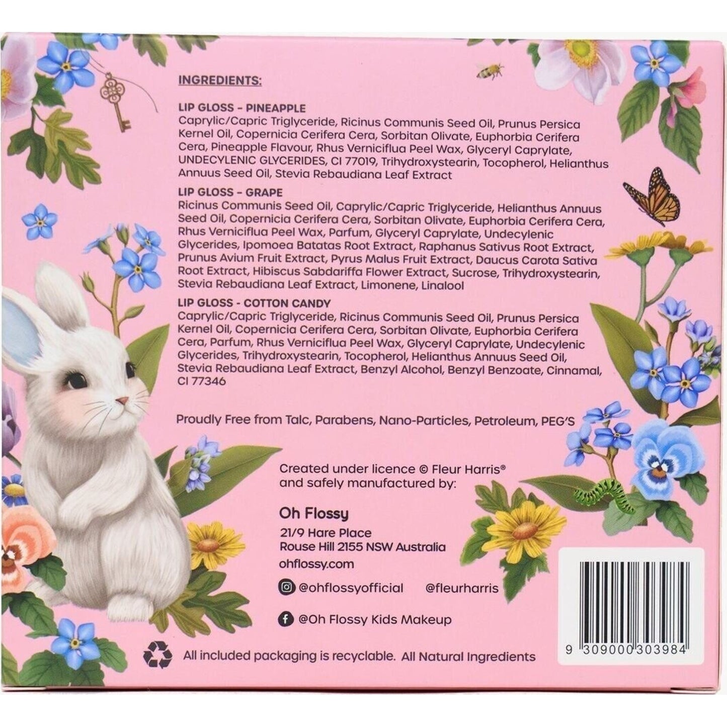 Oh Flossy X Fleur Harris Garden of Dreams Natural Lip Gloss Set | Aster & Ruby