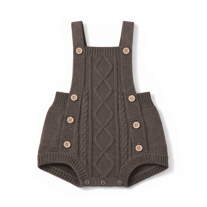 Espresso Cable Knit Romper