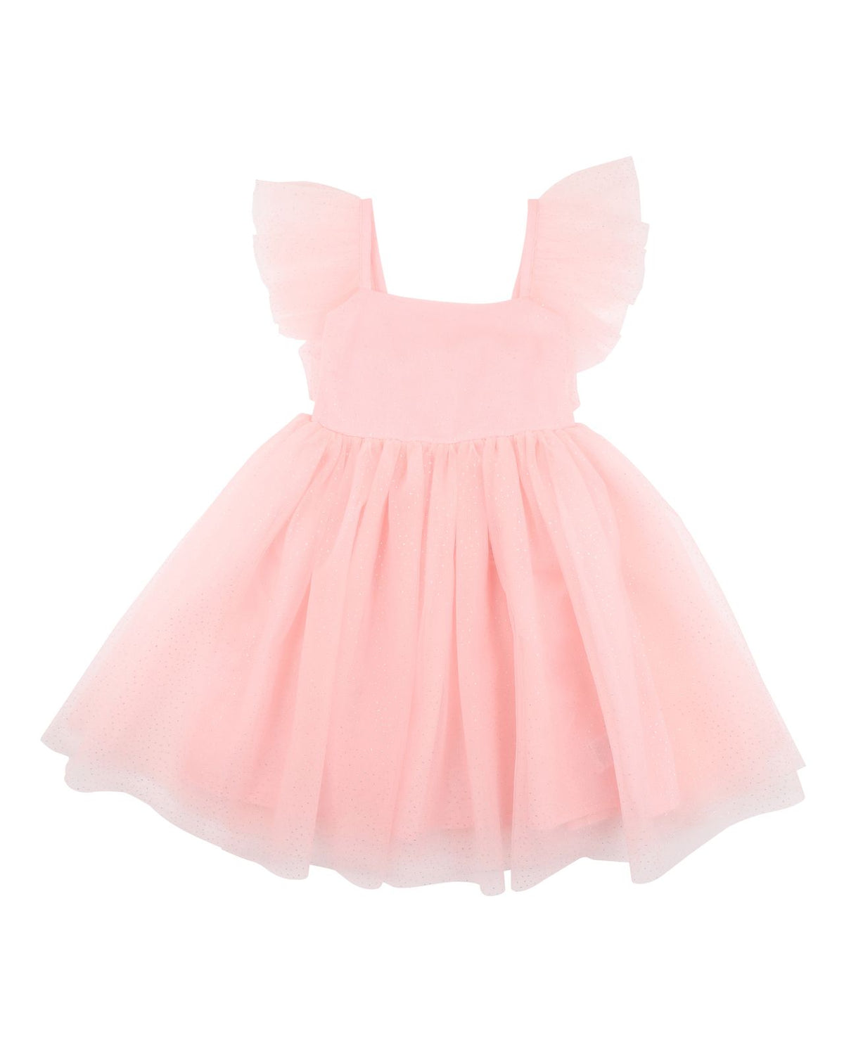 Festive Pink Glitter Tulle Dress 3-7Y