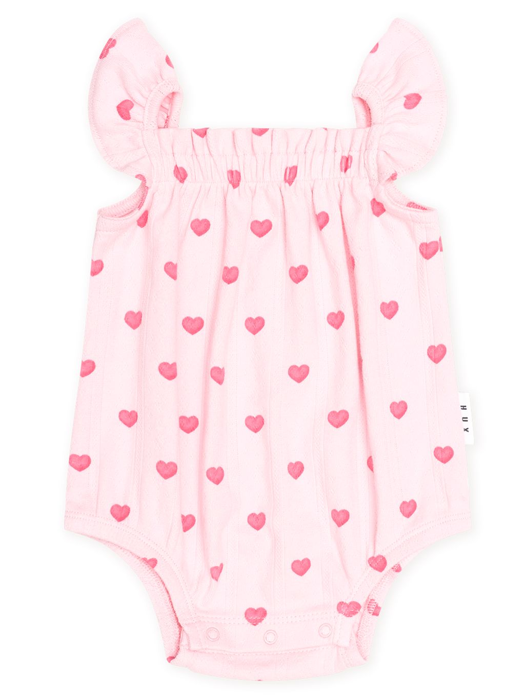 I Heart You Pointelle Bubble Romper and Headband