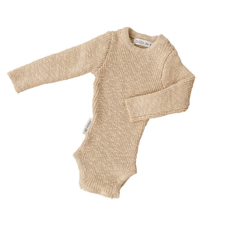 Ziggy Lou Wheat Knit Bodysuit-Aster & Ruby