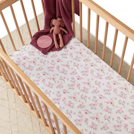 Fitted Cot Sheet Camille - Aster & Ruby