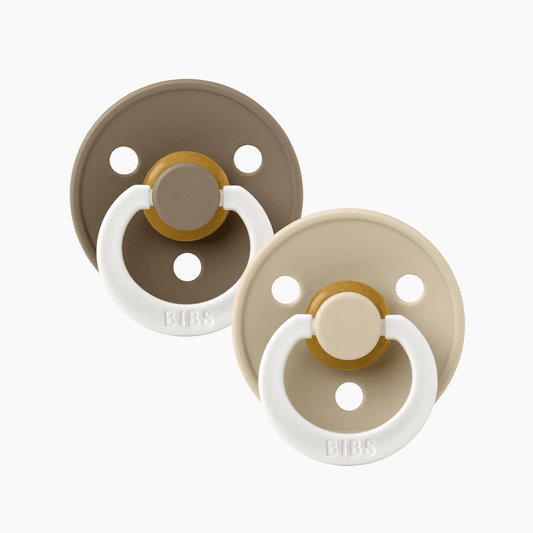 Pacifier 2pk Colour Glow Vanilla/Dark Oak - Aster & Ruby