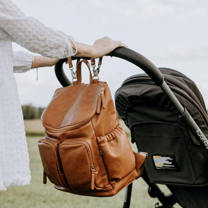 Signature Nappy Backpack - Tan - Aster & Ruby