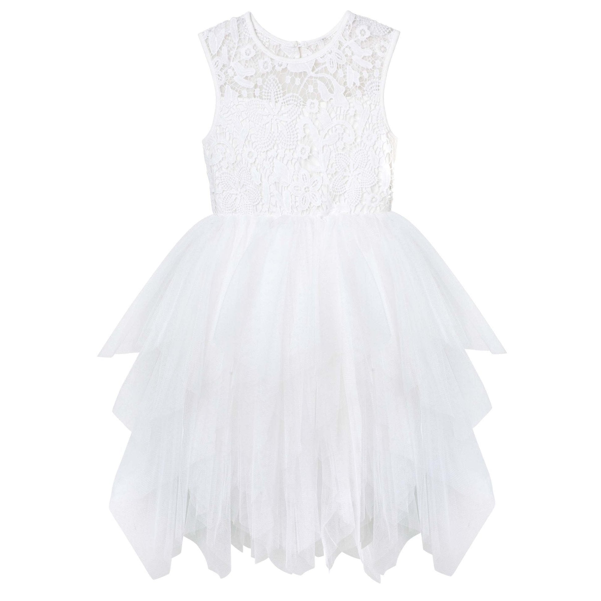 Tara Heart Back Dress Ivory - Aster & Ruby