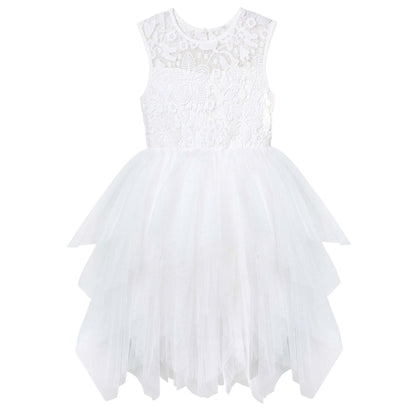 Tara Heart Back Dress Ivory - Aster & Ruby