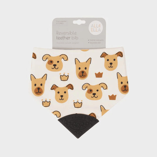 Teether Bib Puppies - Aster & Ruby